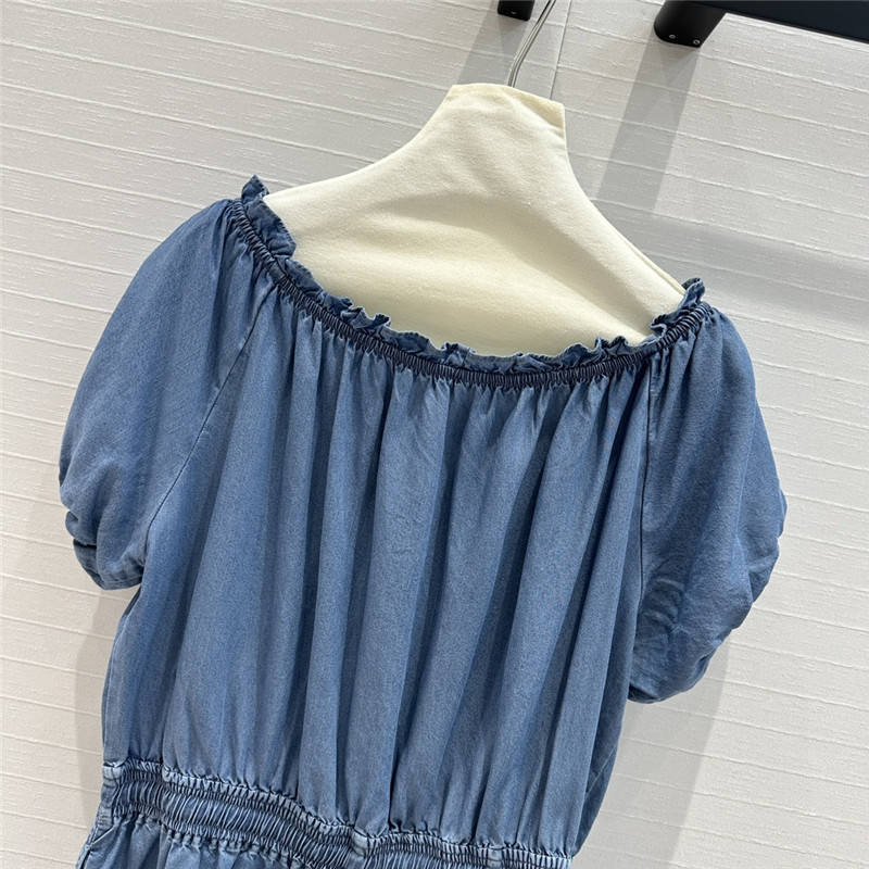 Ce1i*e holiday style puff sleeve jumpsuit replica clothes