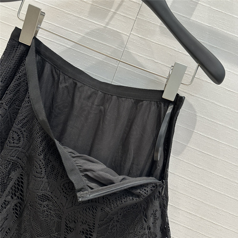 D10r hollow embroidered lace long skirt replica d&g clothing