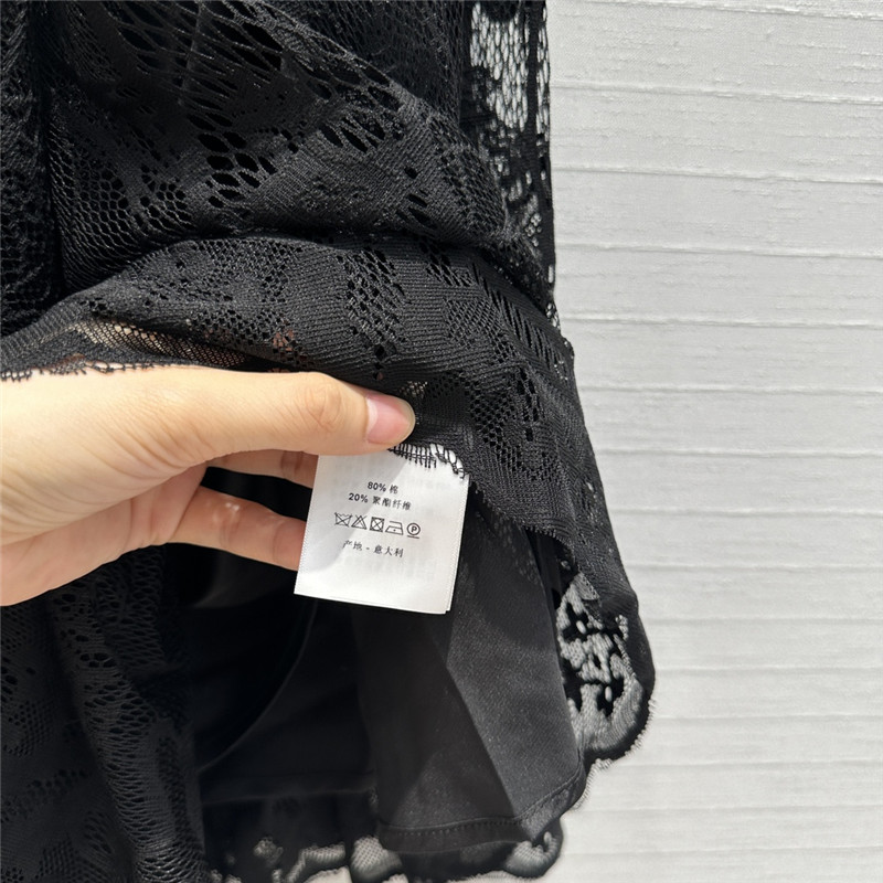 D10r hollow embroidered lace long skirt replica d&g clothing