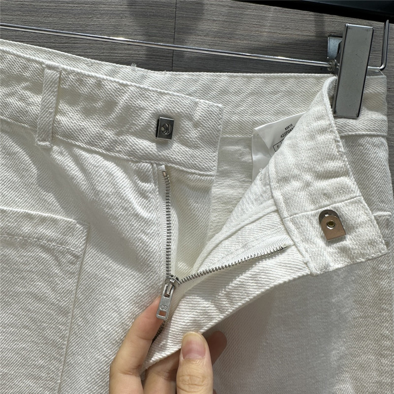 D10r double pocket straight white jeans replicas clothes