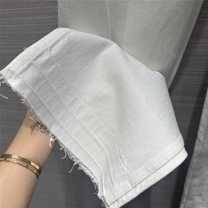 D10r double pocket straight white jeans replicas clothes