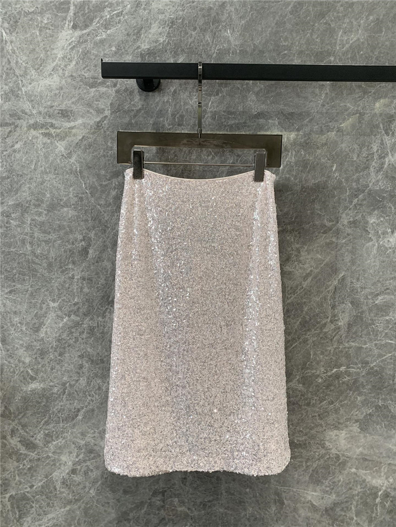 Ce1i*e high-density sequined skirt with back slit replica clothing
