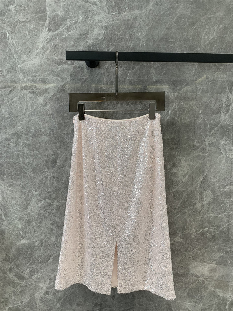 Ce1i*e high-density sequined skirt with back slit replica clothing
