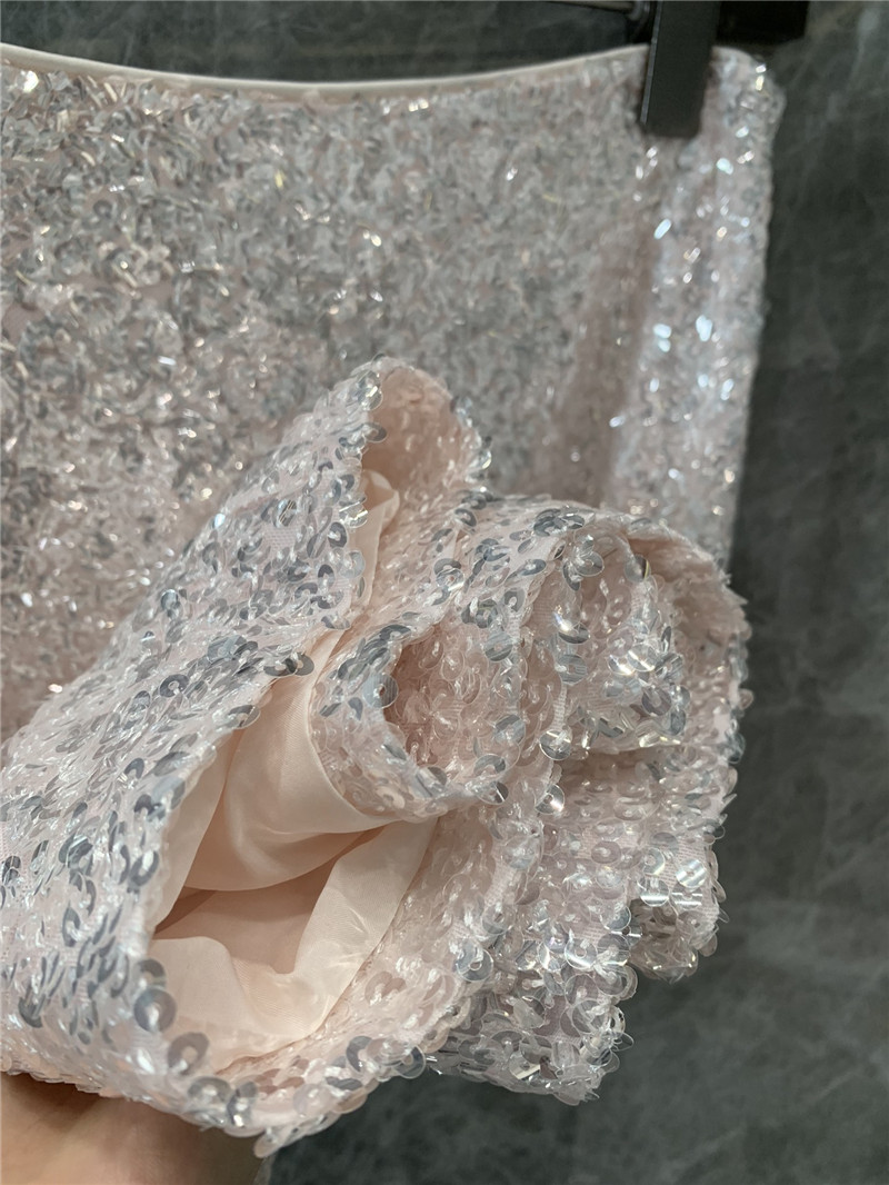 Ce1i*e high-density sequined skirt with back slit replica clothing