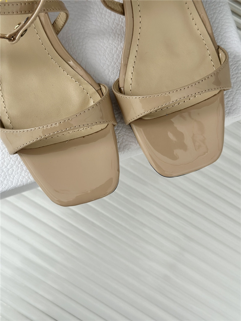 c’est D10r beige calfskin 5cm heeled sandals with gold-tone