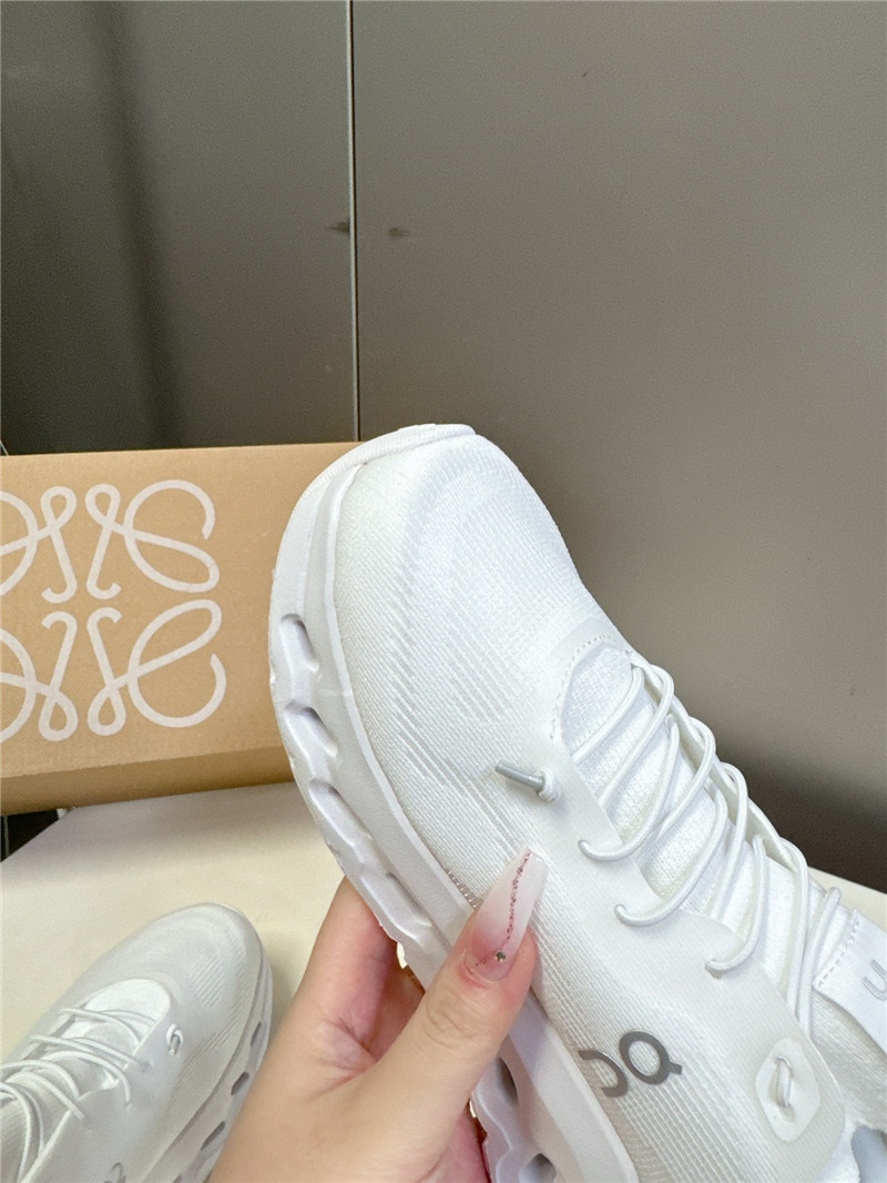 L0ew* + on cloudtilt 2.0 white stretch sneakers