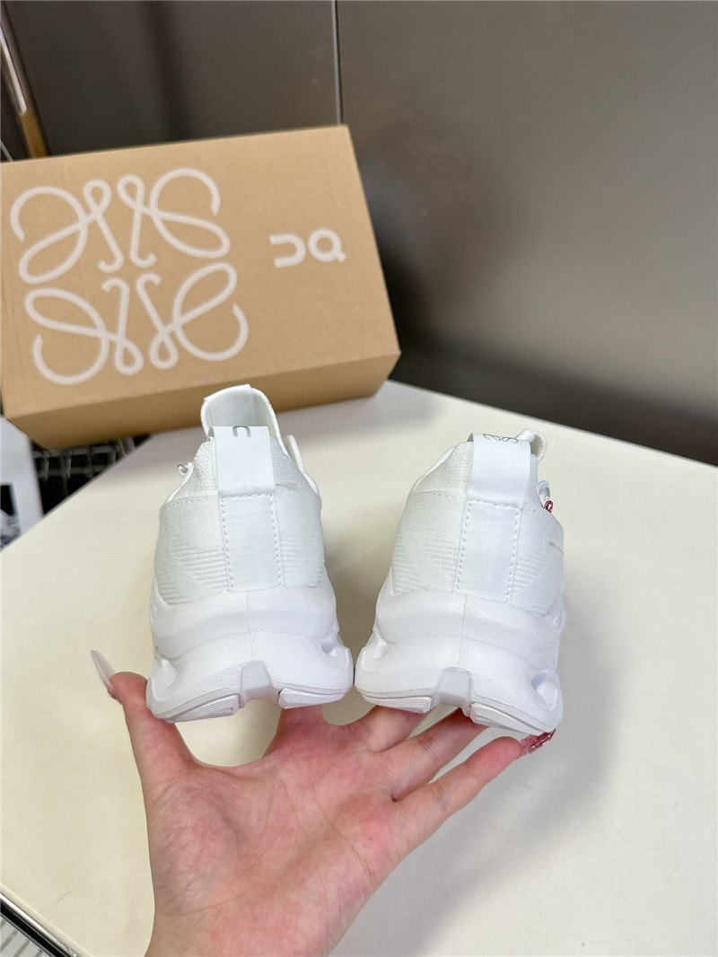 L0ew* + on cloudtilt 2.0 white stretch sneakers