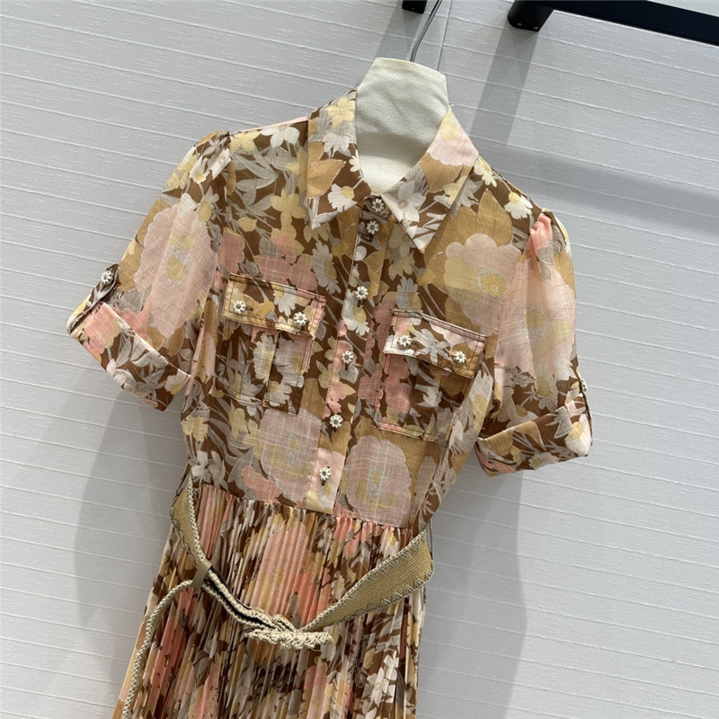 zimm cuffed short sleeves collar dress replica clothing sites