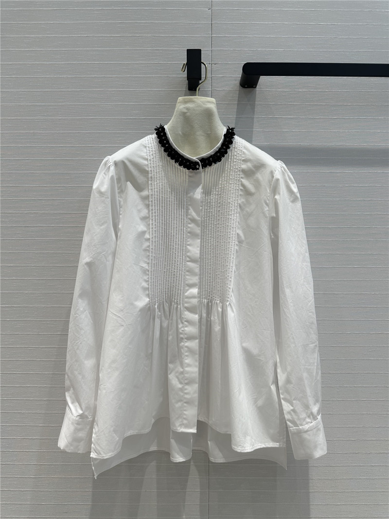 Va1e*ntin0 palace style beaded collar shirt replicas clothes