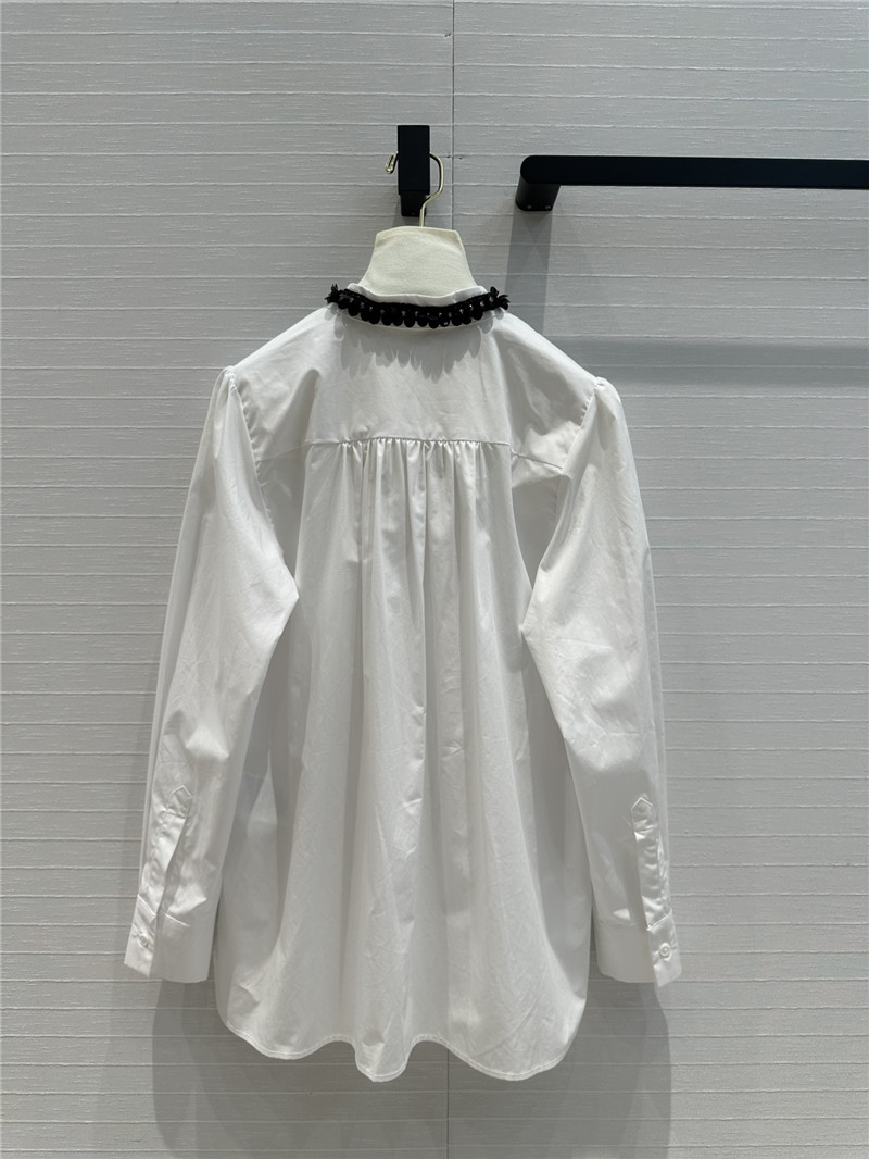 Va1e*ntin0 palace style beaded collar shirt replicas clothes