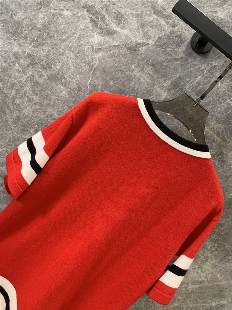 Ch**el red double c short-sleeved top replica clothing