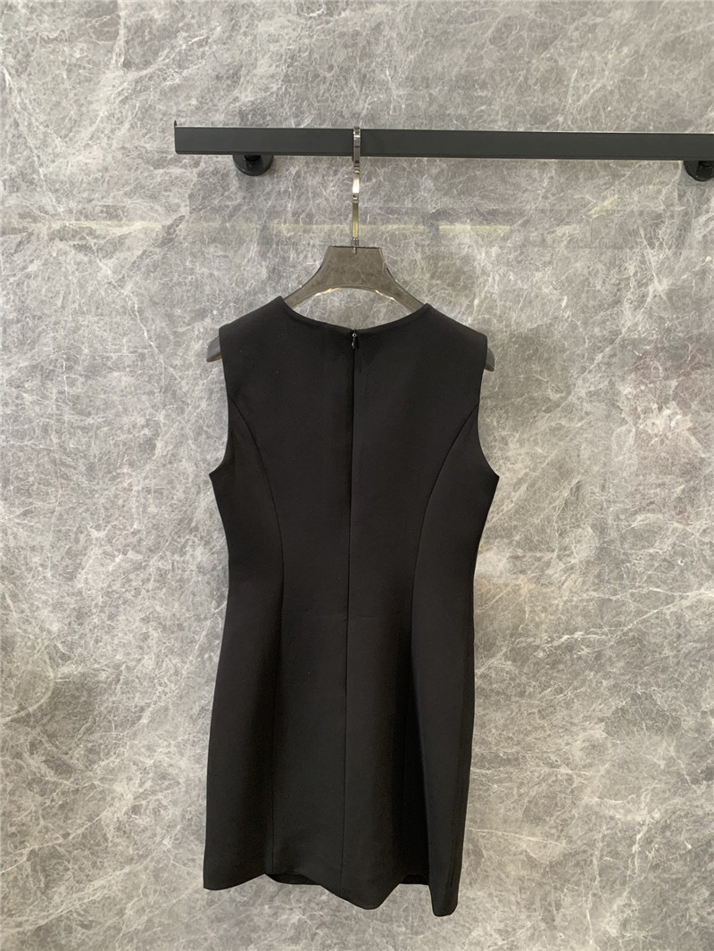 Balmain gold button sleeveless dress replica designer clothes