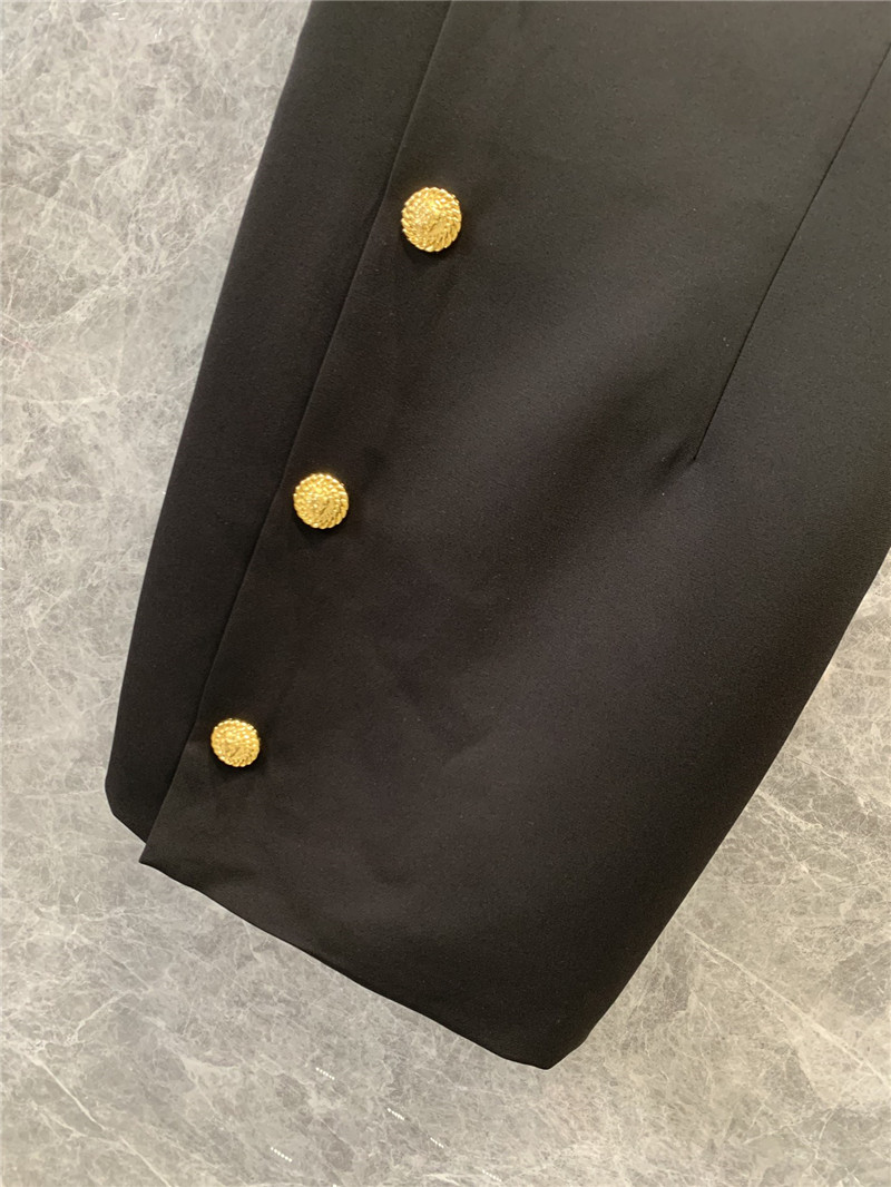 Balmain gold button sleeveless dress replica designer clothes