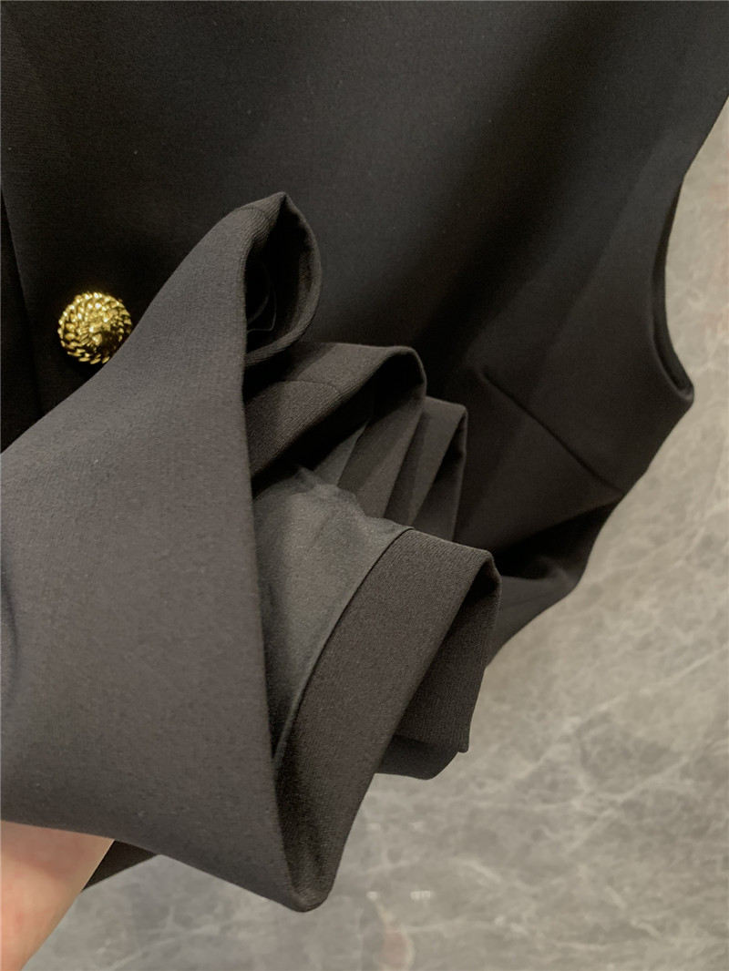 Balmain gold button sleeveless dress replica designer clothes