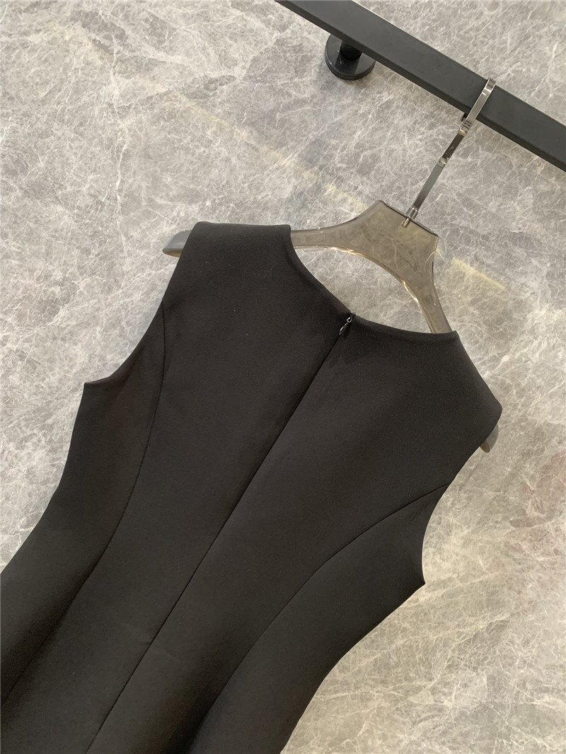 Balmain gold button sleeveless dress replica designer clothes