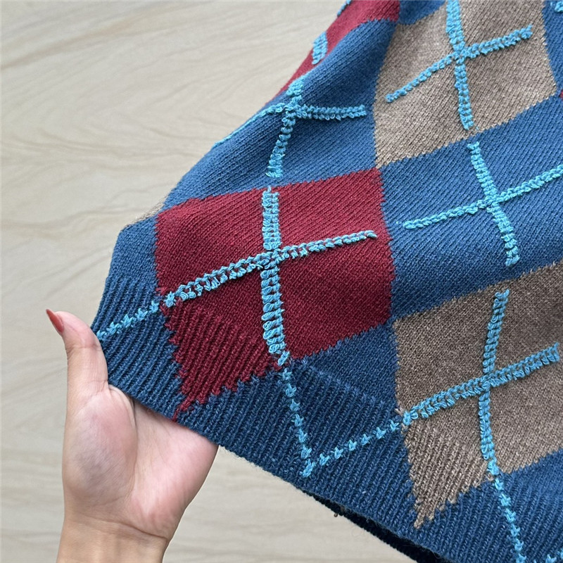 Ch**el colorblock embroidered knitted skirt replica d&g clothing