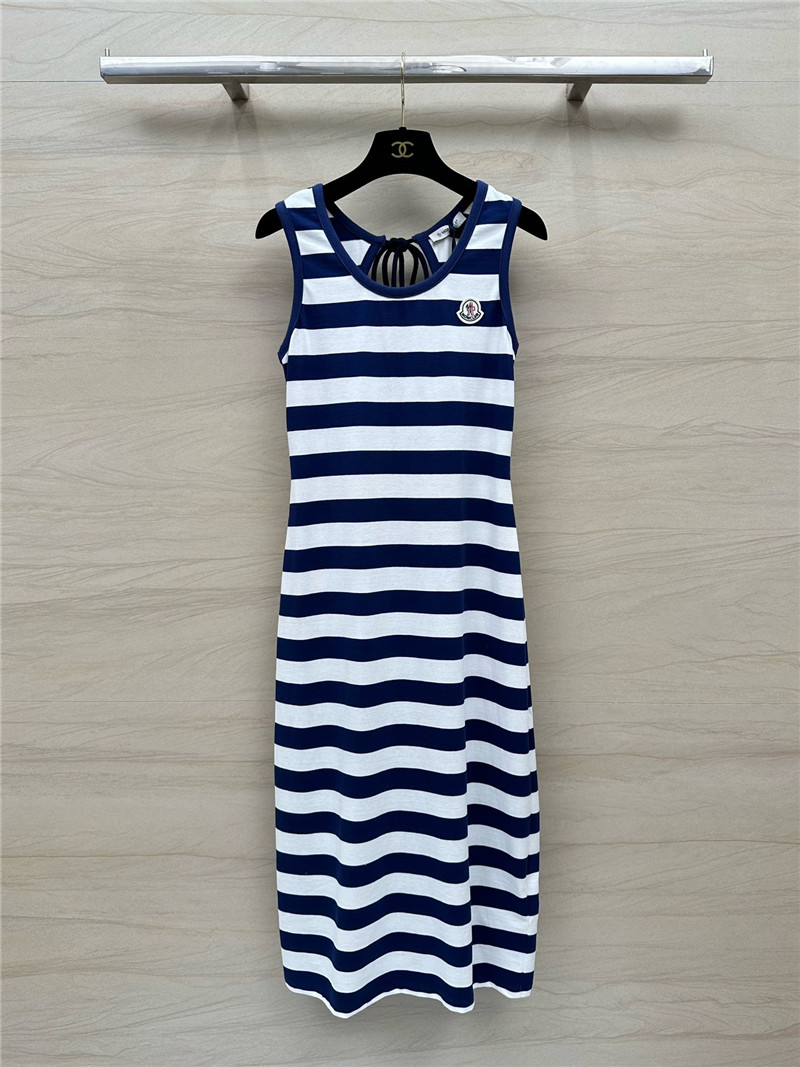 Moncler navy blue and white vest dress replicas clothes