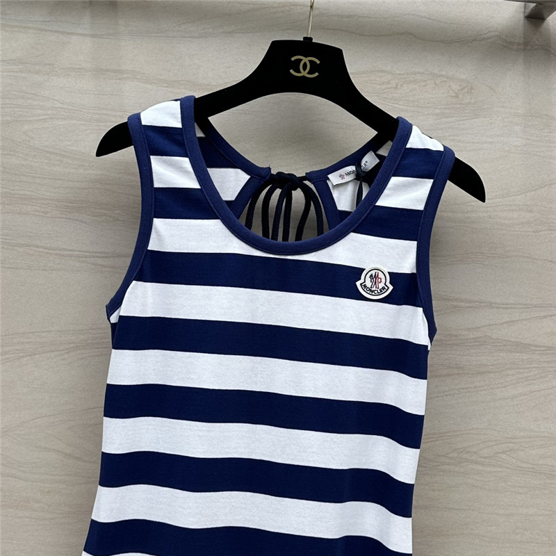 Moncler navy blue and white vest dress replicas clothes