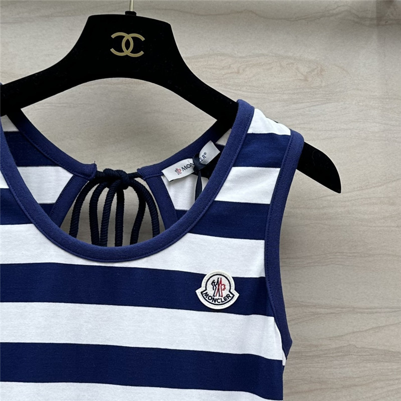 Moncler navy blue and white vest dress replicas clothes