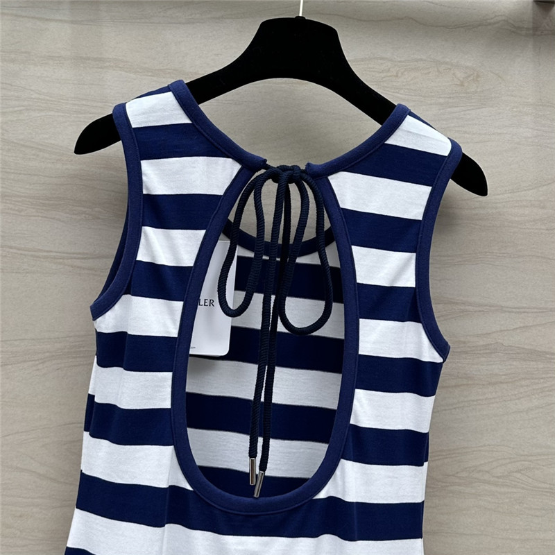 Moncler navy blue and white vest dress replicas clothes