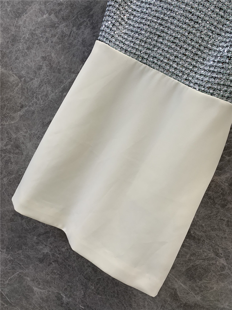 Ch**el sequined patchwork dress replica clothes