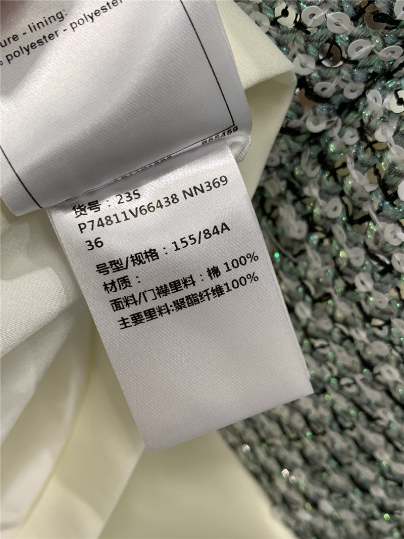 Ch**el sequined patchwork dress replica clothes