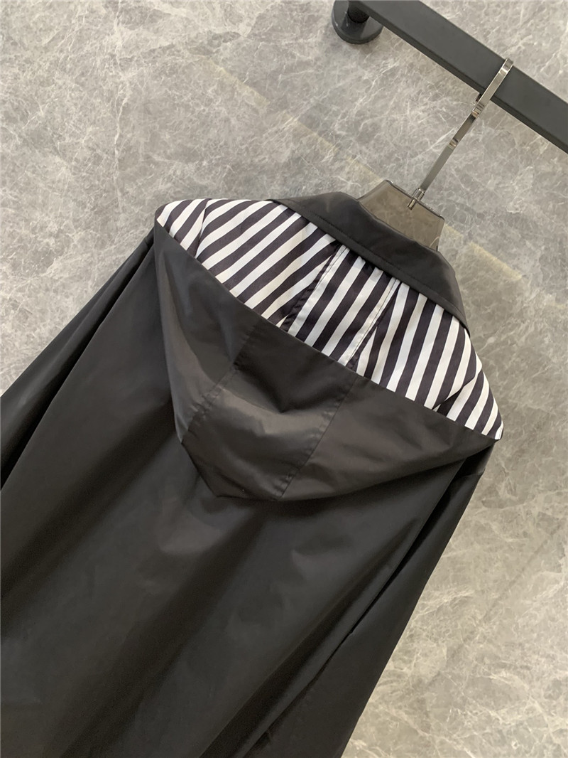 Ch**el hooded pocket zipper sun protection jacket replica clothes