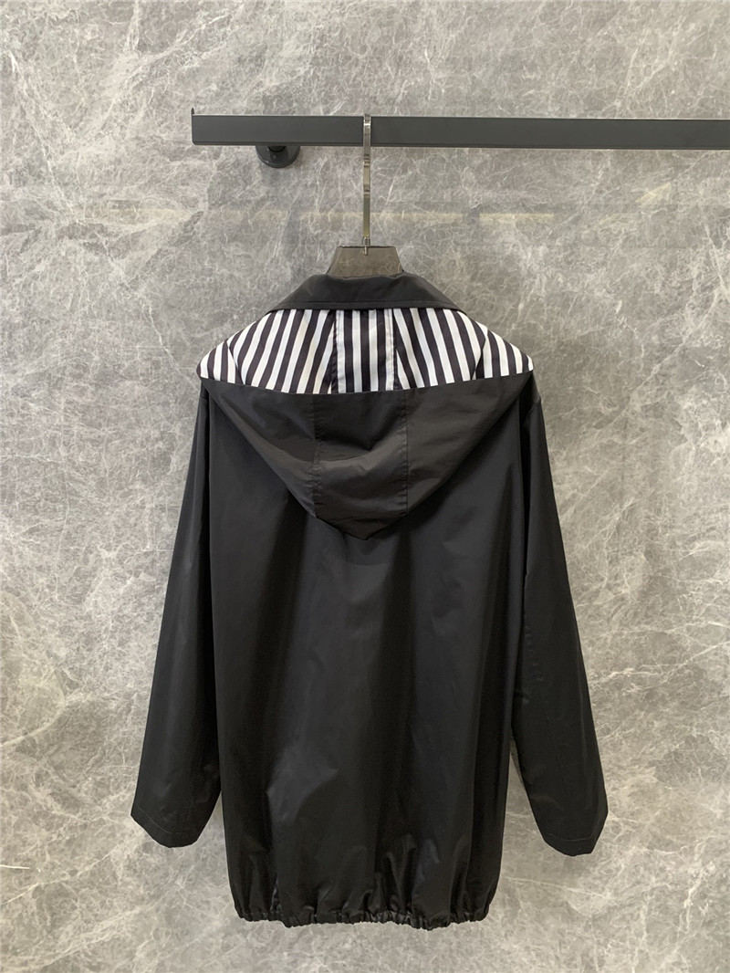 Ch**el hooded pocket zipper sun protection jacket replica clothes