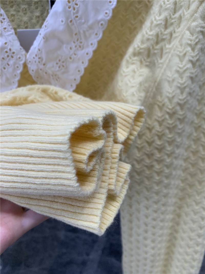 Ch**el v-neck cashmere long-sleeved sweater replicas clothes