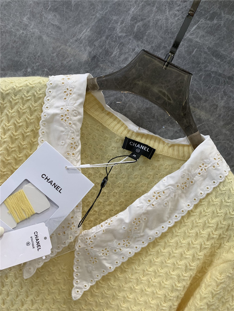 Ch**el v-neck cashmere long-sleeved sweater replicas clothes