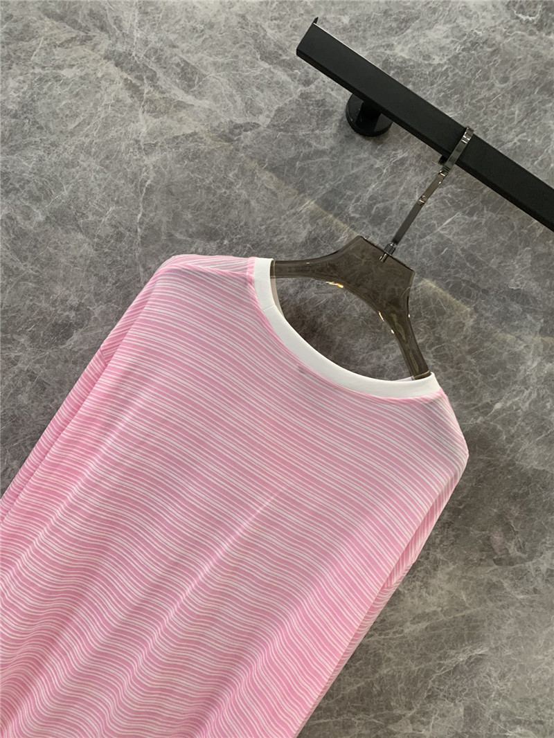 M1um1u micro logo striped round neck long sleeve replicas clothes