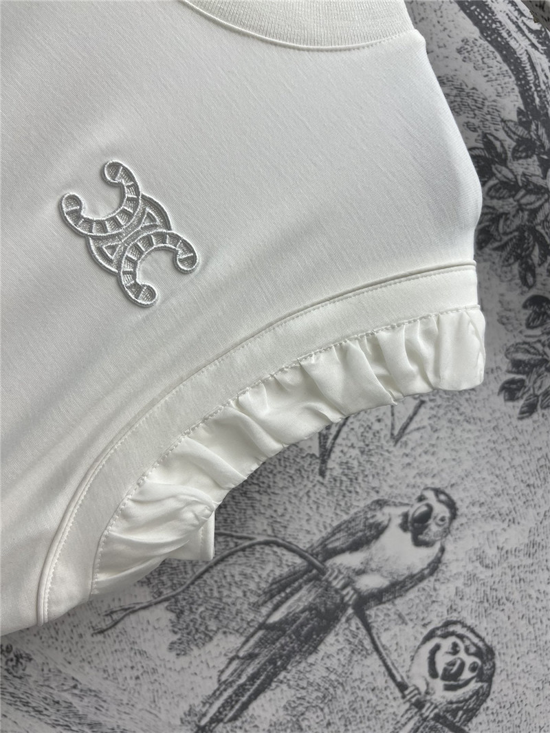 Ce1i*e lotus leaf sleeve vest dress replica designer clothes