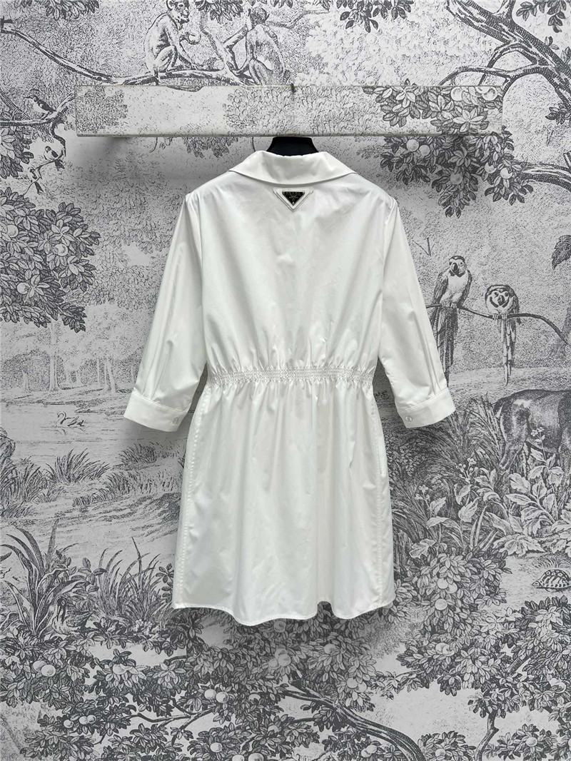 Pra*a suit collar half sleeve shirt replica clothes