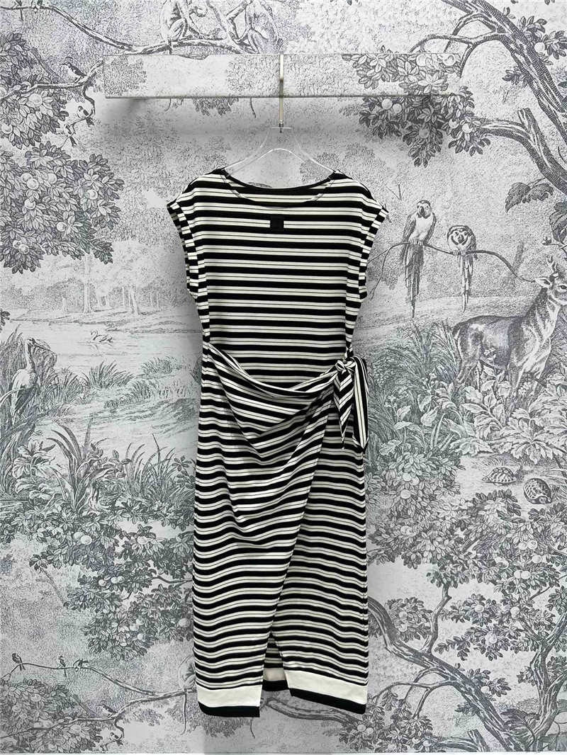 L0ew* striped wrap dress replica designer clothes