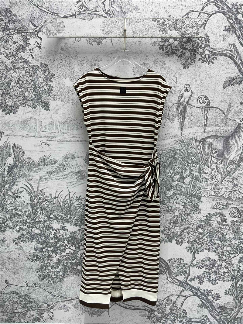 L0ew* striped wrap dress replica designer clothes