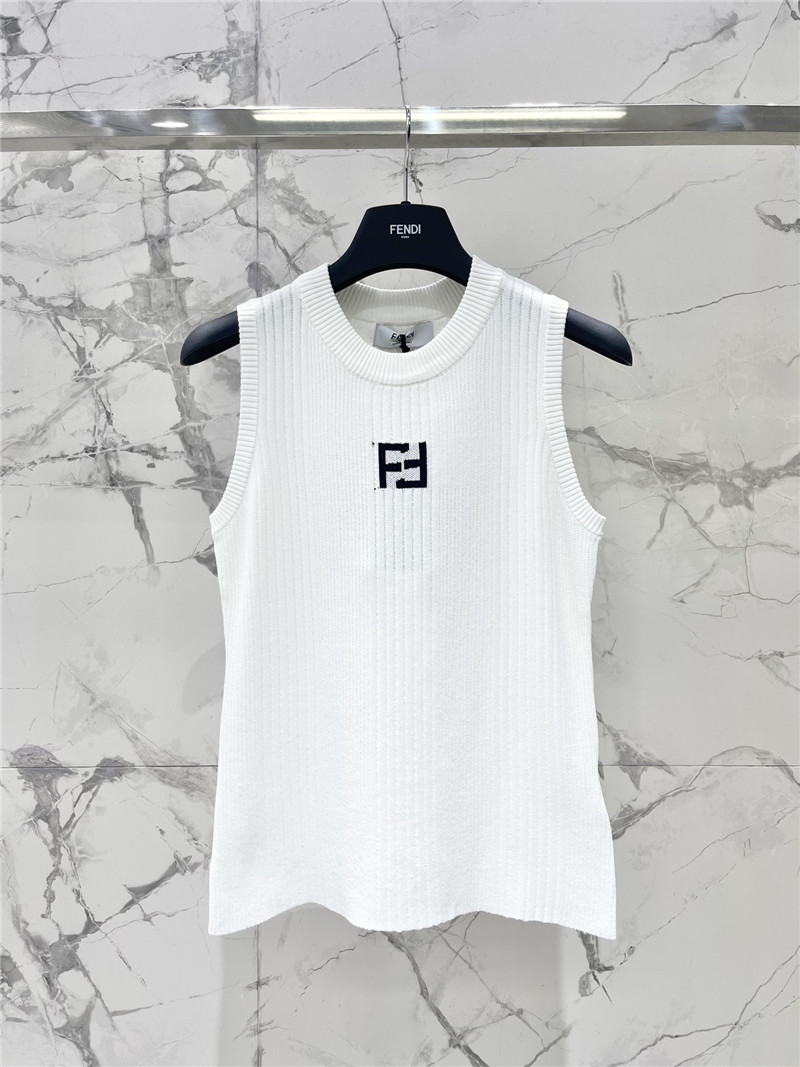 F**di pit stripe knit vest replica d&g clothing