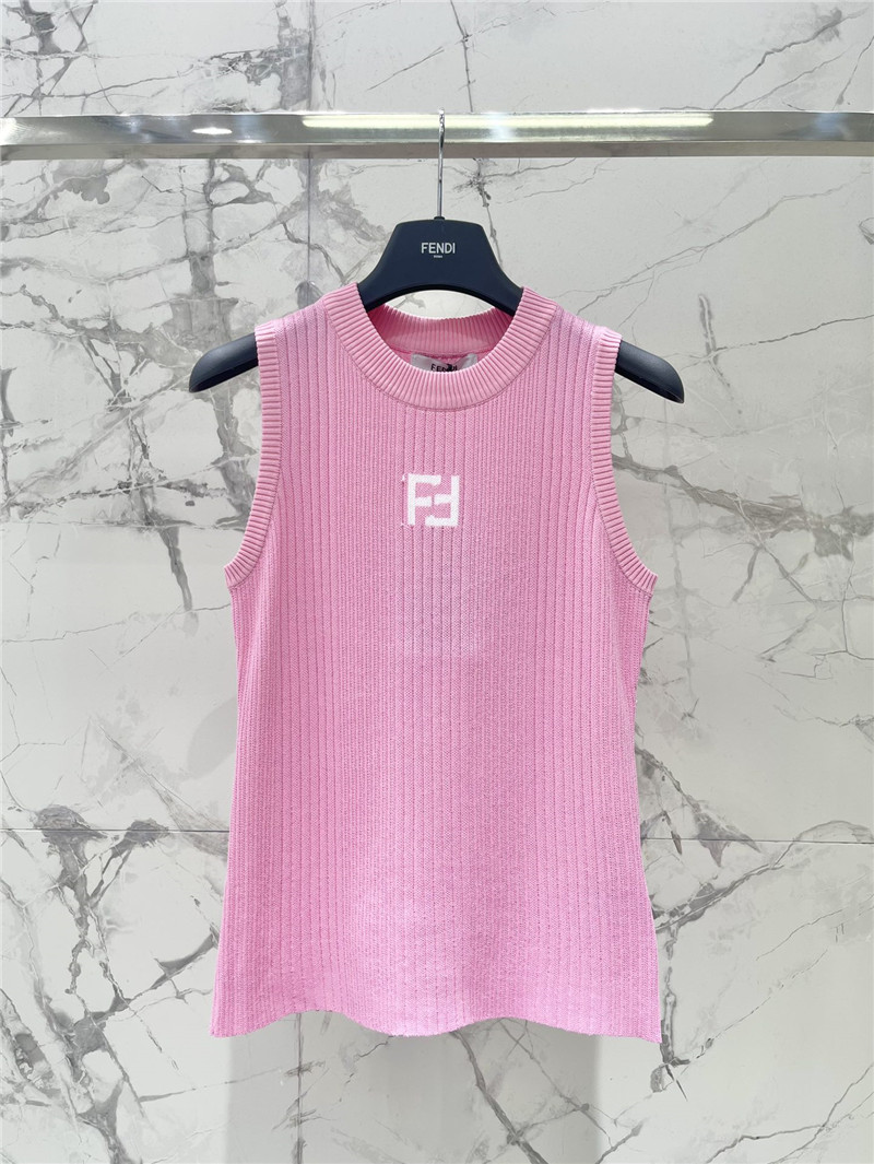 F**di pit stripe knit vest replica d&g clothing