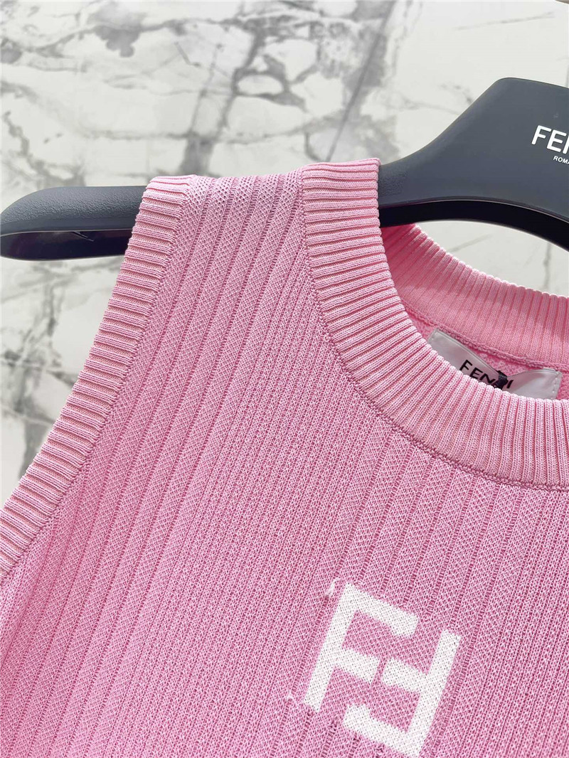 F**di pit stripe knit vest replica d&g clothing