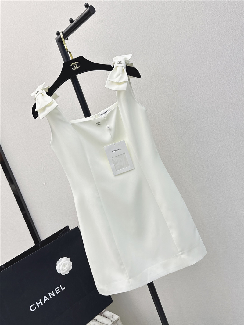 Ch**el new bow little black dress replica designer clothes