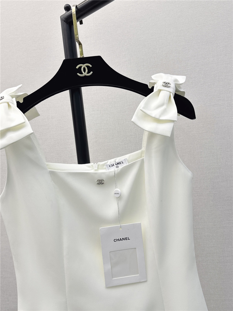 Ch**el new bow little black dress replica designer clothes