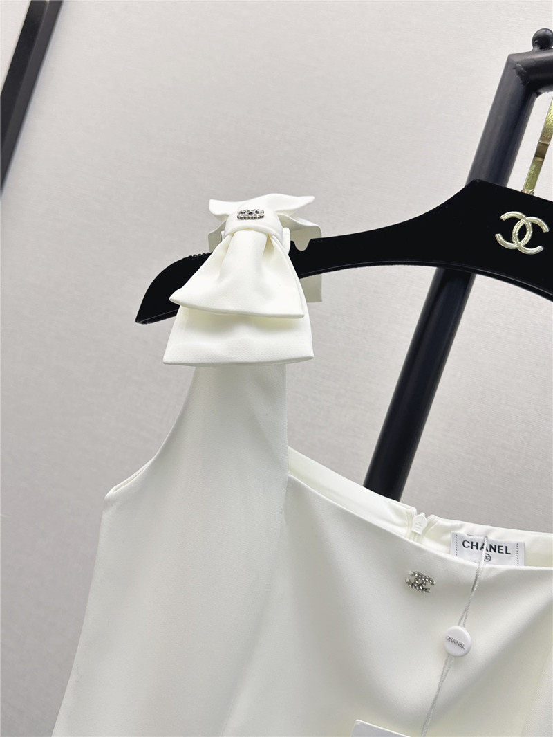 Ch**el new bow little black dress replica designer clothes