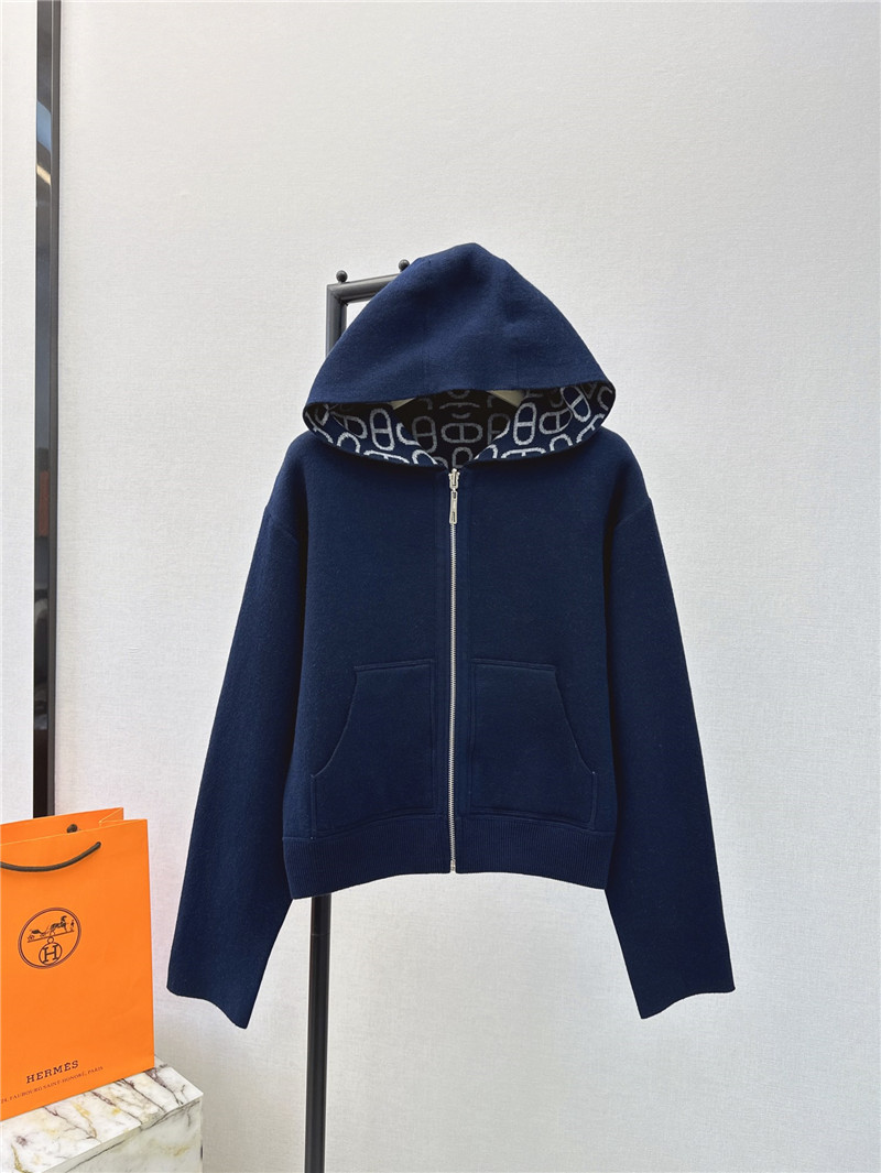 H**me5 reversible hooded knitted jacket replica d&g clothing