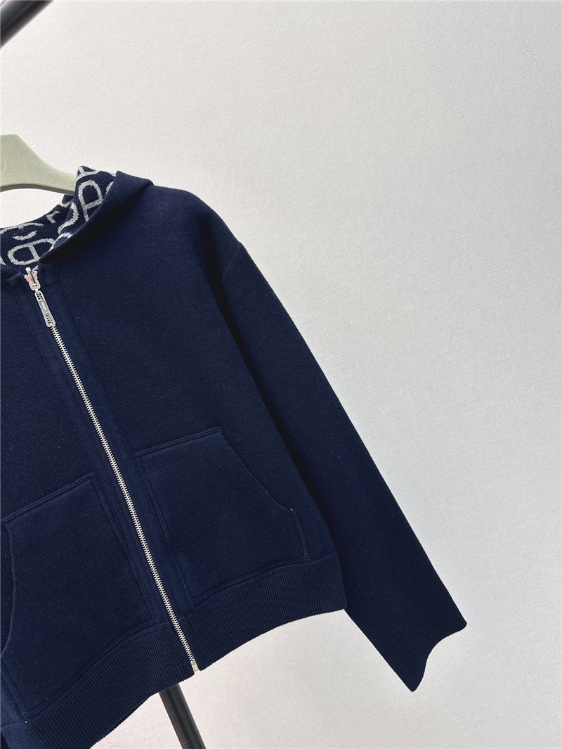 H**me5 reversible hooded knitted jacket replica d&g clothing