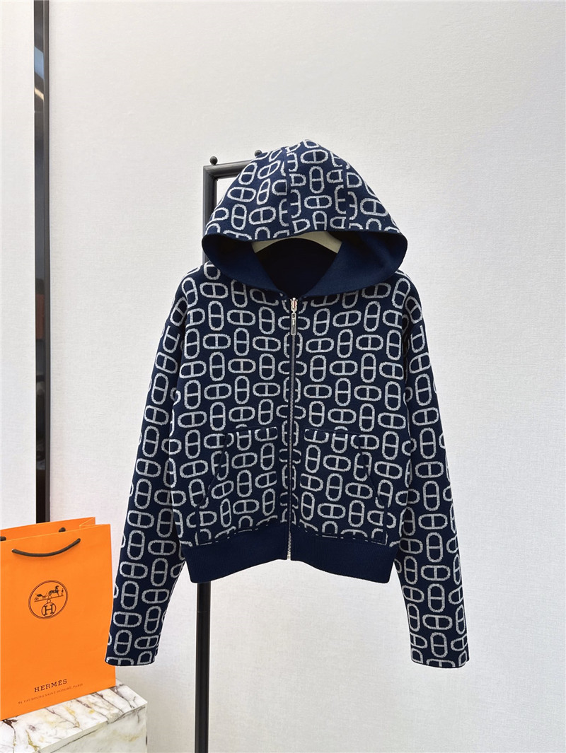 H**me5 reversible hooded knitted jacket replica d&g clothing