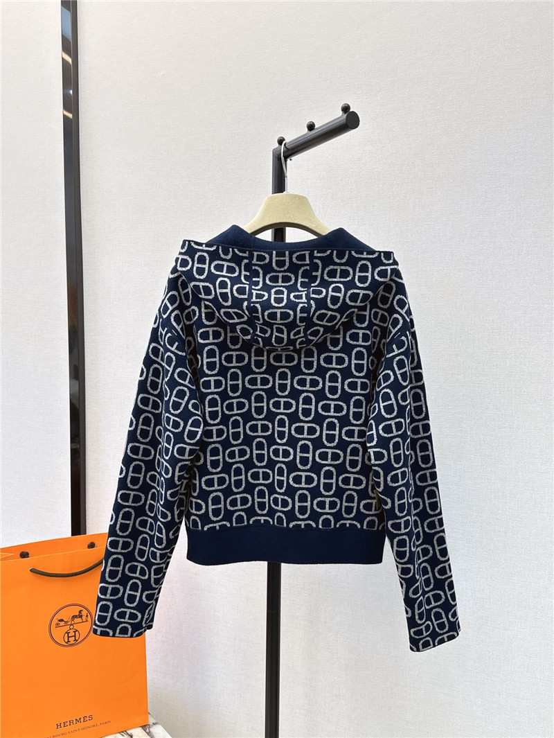 H**me5 reversible hooded knitted jacket replica d&g clothing