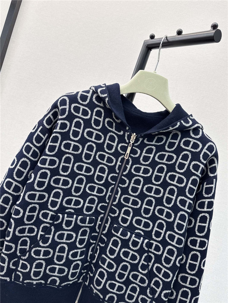 H**me5 reversible hooded knitted jacket replica d&g clothing