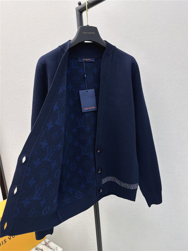 l0vis Vvtt0n lv double-sided v-neck knitted cardigan replica clothes