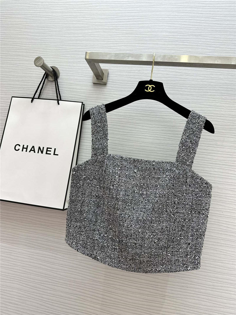 Ch**el woven short tube top replica designer clothes