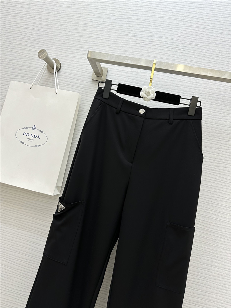 Pra*a triangle logo decorative straight pants replica d&g clothing