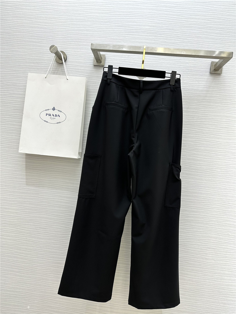 Pra*a triangle logo decorative straight pants replica d&g clothing